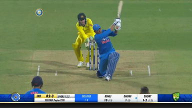 IND vs AUS 2019, 2nd T20I: MS Dhoni Six