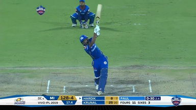 M34: DC vs MI – Hardik Pandya Six