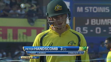 IND vs AUS 2017, 3rd ODI: Peter Handscomb Wicket