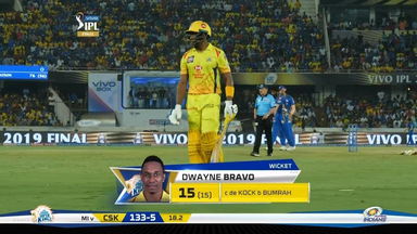 Final: MI vs CSK – Dwayne Bravo Wicket