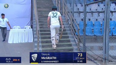 IND-W vs AUS-W 2023-24, 1st Test: Tahlia McGrath Wicket