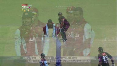 Q5: KM vs FW – Khurram Shehzad lbw b Mendis