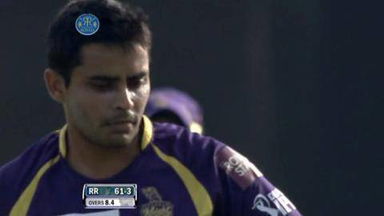 Match 7 RR vs KKR – Goswami's Wicket