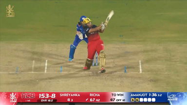 Six: Match 16, Royal Challengers Bengaluru vs Mumbai Indians, WPL 2026: Richa Ghosh Six