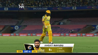 M55: CSK vs DC – Ambati Rayudu Wicket