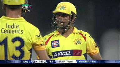 M8: DOL vs CSK –  Suresh Raina Six