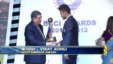 BCCI Awards 2011-12: Virat Kohli, Polly Umrigar Award