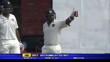 SL vs India, 3rd Test - Day 2 : Amit Mishra's half century
