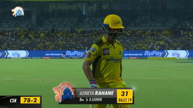 M17: CSK vs RR – Ajinkya Rahane Wicket
