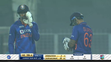 6, 4, 4 - SKY and Venkatesh Iyer take on Dominic Drakes
