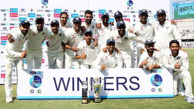 Watch India clinch the one-off Test in comprehensive fashion