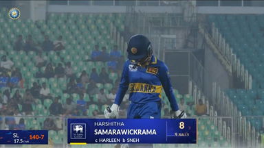 IND-W vs SL-W 2025, 5th T20I: Harshitha Samarawickrama Wicket