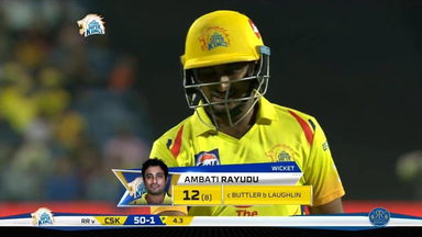 M17: CSK vs RR – Ambati Rayudu Wicket