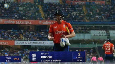 IND vs ENG 2025, 5th T20I: Harry Brook Wicket