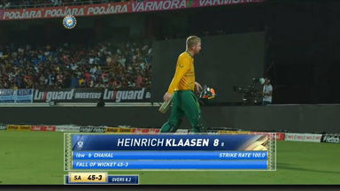 IND vs SA 2022, 4TH T20I:Heinrich Klaasen Wicket