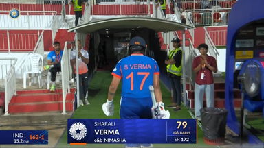IND-W vs SL-W 2025, 4th T20I: Shafali Verma Wicket