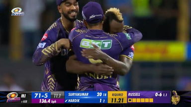 M51: MI vs KKR – Fall of Wickets