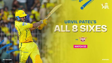 Urvil Patel's all 8 sixes vs LSG