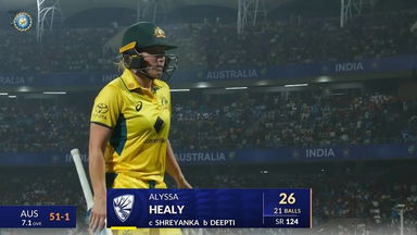 IND-W vs AUS-W 2023-24, 2nd T20I: Alyssa Healy Wicket