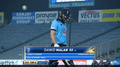IND vs ENG 2021, 3RD ODI : Dawid Malan Wicket