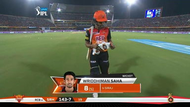 M39: SRH vs RCB – Wriddhiman Saha Wicket