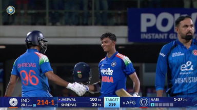 IND vs AFG 2026, 3rd ODI: Yashasvi Jaiswal Six