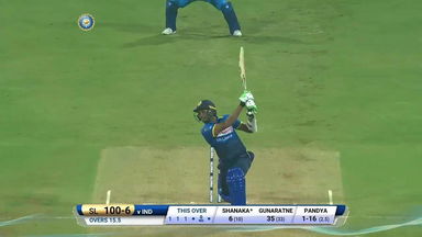 IND vs SL 2017, 3rd T20I: Dasun Shanaka Six