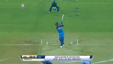 IND vs SL 2017, 2nd T20I: KL Rahul Six