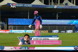 M23: RR vs DC – Shreyas Gopal Wicket