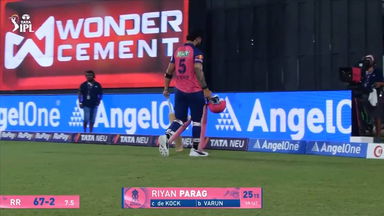 IPL 2025 M06: RR vs KKR - Riyan Parag Wicket