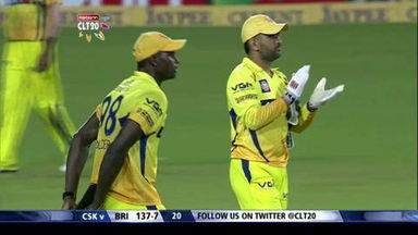 M13: CSK vs BRI –  Chris Hartley c Holder b Sharma