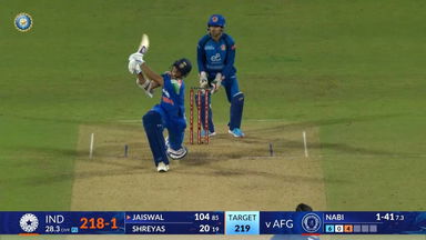 IND vs AFG 2026, 3rd ODI: Yashasvi Jaiswal Six