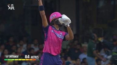 Cracker: Padikkal hits a 84m one-handed maximum