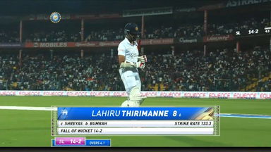 IND vs SL 2022, 2nd Test, Day 1: Lahiru Thirimanne Wicket