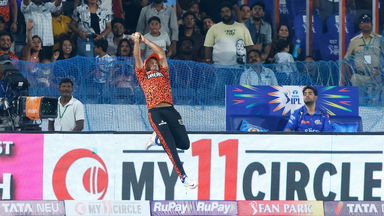 Exceptional fielding: Mayank almost pulls off a spectacular catch