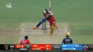 M20: RCB vs DC –  Faf Du Plessis Six