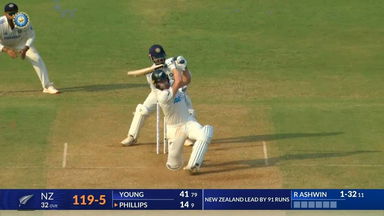 IND vs NZ 2024, 3rd Test: Glenn Phillips Six
