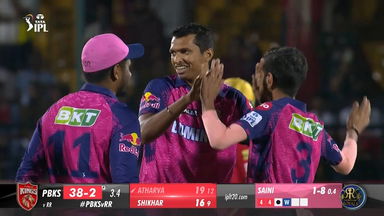 M66: PBKS vs RR – Fall of Wickets
