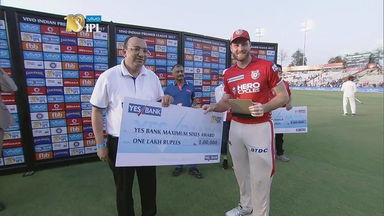 M36: KXIP vs DD – YES Bank Maximum Sixes – Martin Guptill