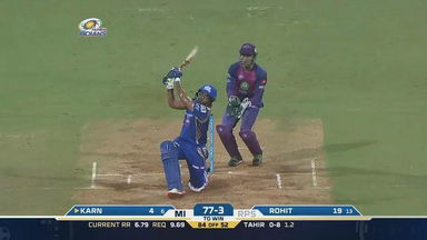 M28: MI vs RPS – Karn Sharma Six