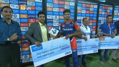 M21: SRH vs DD  – VIVO perfect catch of the match – Shreyas Iyer