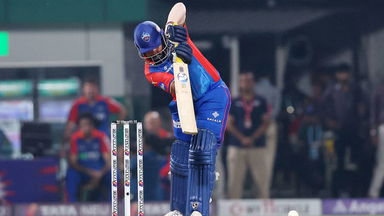Delightful Start: Shaw crunches 4,4,4 off Starc in first over
