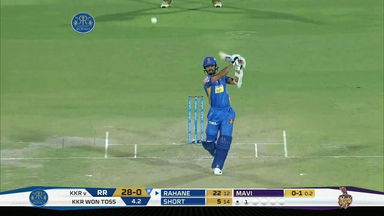 M15: RR vs KKR – Ajinkya Rahane Six