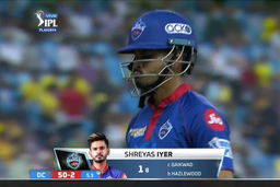 Q1: DC vs CSK – Shreyas Iyer Wicket