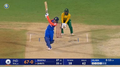 IND-W vs SA-W 2024, 3rd T20I: Smriti Mandhana Six