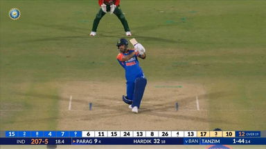 IND vs BAN 2024, 2nd T20I: Riyan Parag Six