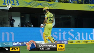 M55: CSK vs DC – Ruturaj  Gaikwad Wicket