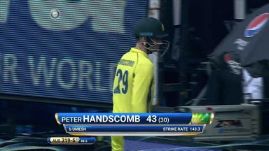 IND vs AUS 2017, 4th ODI: Peter Handscomb Wicket
