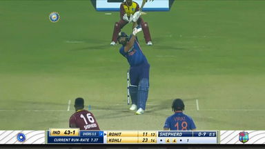 IND vs WI 2022, 2ND T20I: Rohit Sharma Six