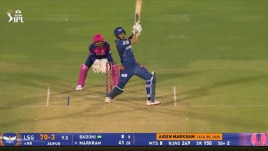 IPL 2025 M36: RR vs LSG - Aiden Markram Six